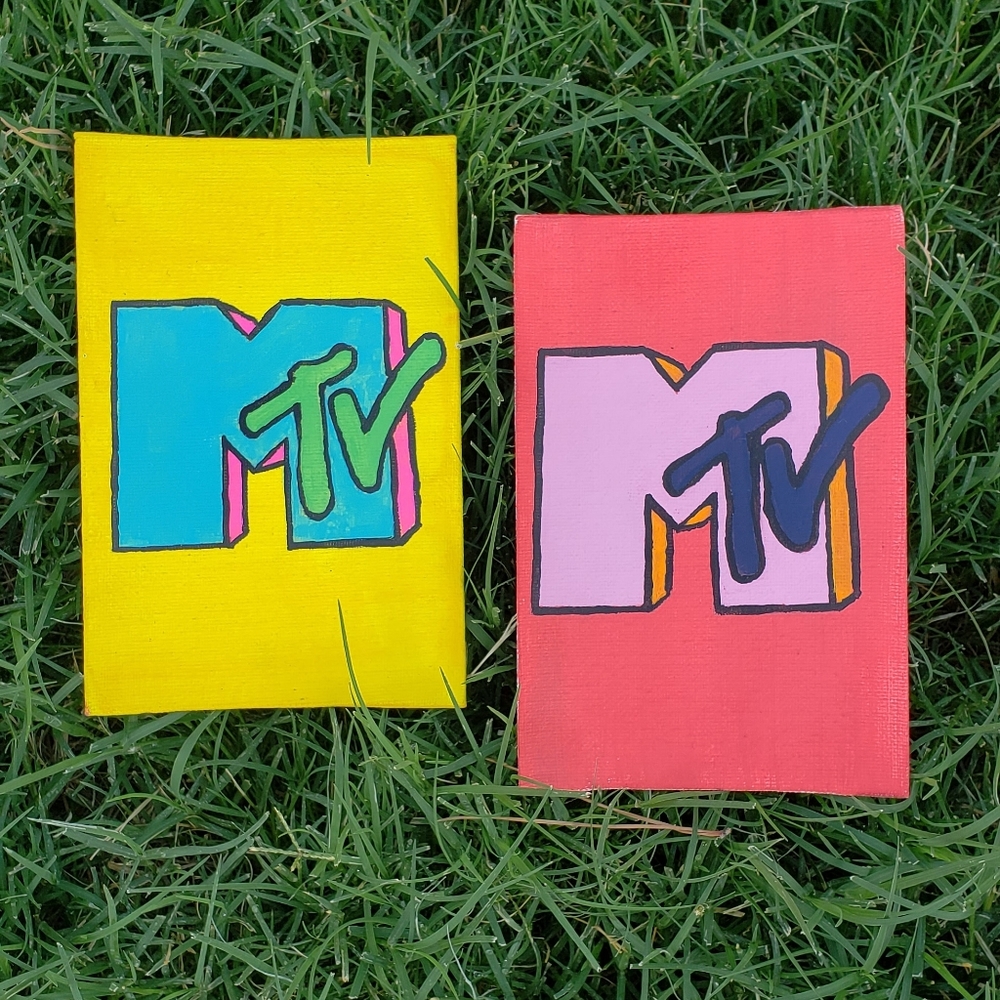 MTV Mini Canvas. Handpainted!!!